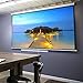 Pull Down Projector Screen 100 inch 16:9 Retractable Auto-Locking Manual Projection Screen for Indoor Home Theater Cinema School Office, Wall/Ceiling Mounted Movie Screen