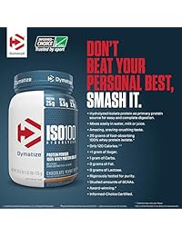 Dymatize ISO 100 Whey Protein Powder Isolate, Gourmet Chocolate, 3 lbs