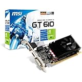 MSI NVIDIA GeForce GT 610 2GB GDDR3 VGA/DVI/HDMI Low Profile PCI-Express Video Card N610GT-MD2GD3/LP