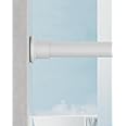 ALLZONE Shower Curtain Rod Tension No Drill, 42-83 Inches,Heavy Duty Tension Curtain Rod, Rustproof Shower Rods for Bathroom, Adjustable Spring Tension Rods for Windows,White