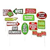 Paper Christmas Conversation Bubble Party (12 pieces) Photo Props, Holiday Party Accessories
