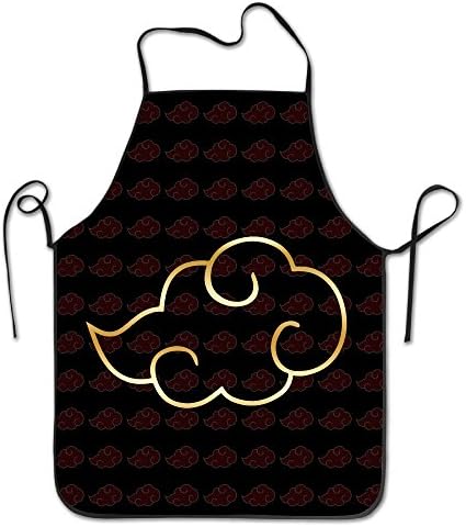 Akatsuki Cloud Gold Logo Stitched Edges Kitchen Apron