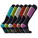 Extreme Fit Copper Compression Socks for Men & Women - made for running, athletics, pregnancy and travel - 6 Pair (Large/X-Large)