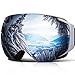 YAKAON OTG Ski Goggles UV Protection Snowboard Goggles Frameless Spherical Anti-Fog Lens for Men Women Youth