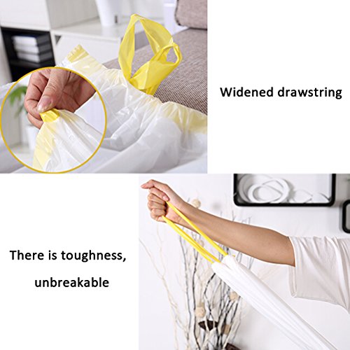 Trash Bags,Garbage Bags,5 Gallon Trash Can Liners Bags, Drawstring Kitchen Bags, Wastebasket Bags with Drawstring Handles by Meleg Otthon, 90 Count (Drawstring) - Thumbnail 5