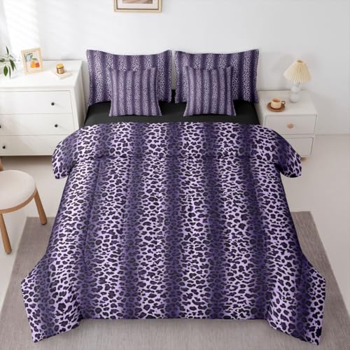 Feelyou Leopard Print 7 Piece Comforter Set