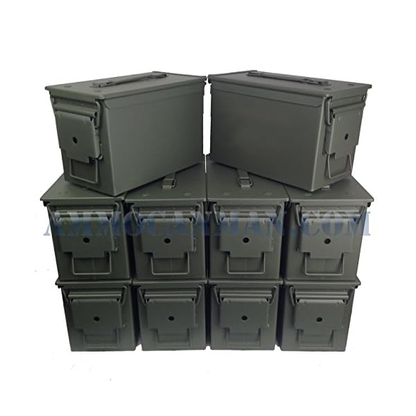 10-Pack-Mil-Spec-50-Cal-M2A1-Empty-Ammo-Cans-NEW