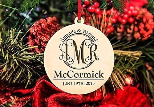 Monogram Couple Personalized Christmas Ornament