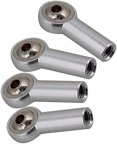 Yiguo 4pcs Aluminum 26mm Rod End M4 Metal Ball Head Buckle for RC 1:10 Model Car Silver