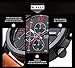 GOHUOS Men's Business Dress Watches Analog Quartz PU Leather Band Stainless Steel Wrist Watch-Brown