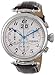 Akribos XXIV Men's AK628SS Retro Chronograph Stainless Steel White Dial Brown Leather Strap Watch