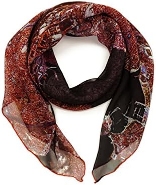 Cityzen By Azin Women's Istanbul Print Large Scarf 42" x 42" 100% Silk