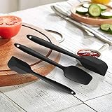 iNeibo Heat Resistant Silicone Spatulas 3-Piece Set Nonstick BPA Free FDA view 7