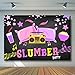 COMOPHOTO Girl Sleepover Party Photo Background Design Slumber Parites Banner for Decoration Pillow Radio Birthday Theme Backdrop 7x5ft Fabric