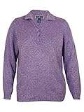 Karen Scott Women's Marled Henley Collar Relaxed Fit Sweater