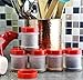 Cornucopia Brands Mini Plastic Spice Jars w/Sifters (12-Pack, Red); 2 Tablespoon Capacity (1 Fluid Ounce) Spice Bottles for Travel, Glitter, Gifts, Favors, Etc.