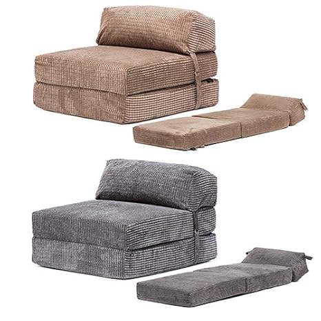 Shopisfy Single Fold Out Z Bed Mattress Chair Baron Camel