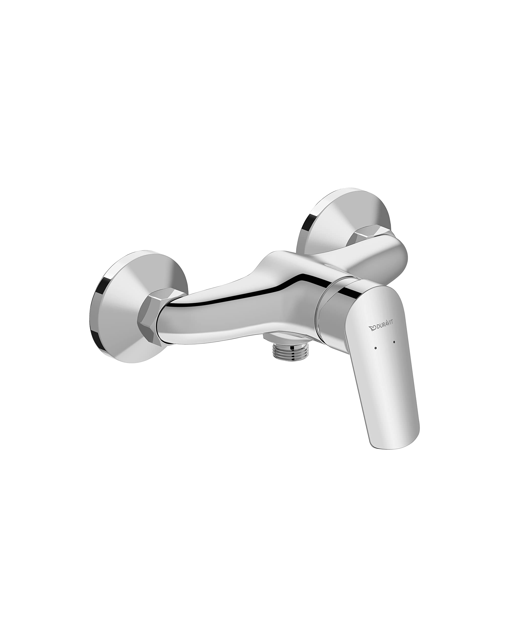 Duravit No.1 Shower Mixer for 1 Consumer, Bath Mixer with backflow Preventer, Mixer Shower with Ceramic Mixing System, Chrome