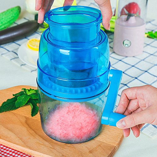 Manual Hand Ice Crusher Grinder Fast Ice Breaker Shaver Kids Ice Cube Chipper Maker with Crank for Liquid Dessert Slushies Ice Cream Beverage Bar - Thumbnail 4