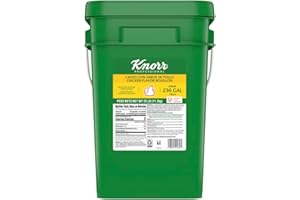 Knorr Professional Caldo de Pollo, Chicken Bouillon with Chicken Flavor Granulated Base, 25lb Pail, Bouillon as a Base, Marinade, Flavor Enhancer, Shelf Stable Convenience, 0g Trans Fat (Pack of 1)