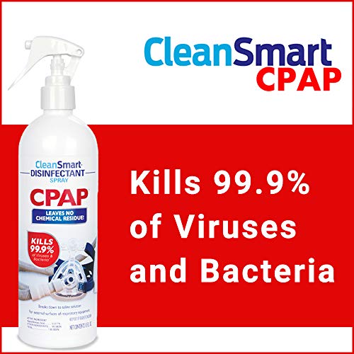 CleanSmart CPAP Disinfectant Spray, 8 Ounce Travel Bottle (Pack of 2), Kills 99.9 of Viruses