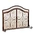 Plow & Hearth Metal Fireplace Screen Crest Arch Copper | 38