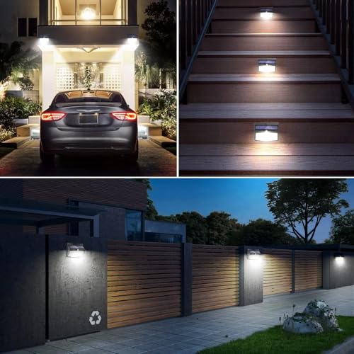 Peasur Solar Lights for Outdoor Use with Motion Sensor, [Pack of 3] Solar Lamp Outdoor 180° Super Bright Solar Light with Motion Sensor Security Wall Light 3 Modes IP65 Waterproof Wall Light Garden