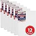 U.S. Art Supply 5 x 7 inch Stretched Canvas 12-Ounce Primed 6-Pack - Professional White Blank 3/4
