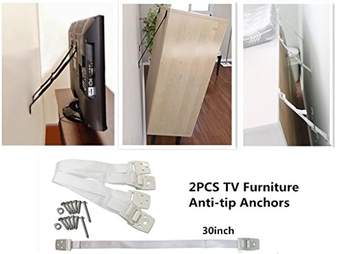 Hahay Furniture Wall Anchors for Christmas Gift Toddler Safety, Hardware Included, Anti-Tip Anchors for All Flat Screen TV Wardrobe, 2 Piece
