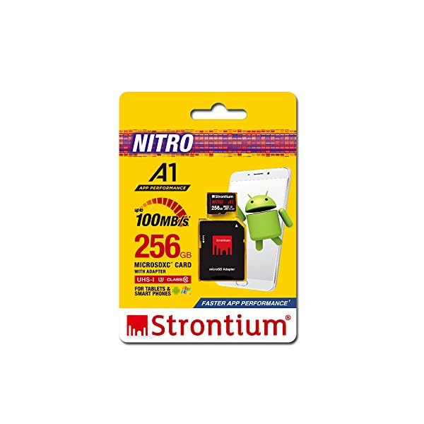 Strontium Nitro MicroSD-Speicherkarte A1 mit 256 GB und SD Karten Adapter, 256 GB - praktischer SD-Adapter im… – Bild 6