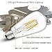 CRLight ETL Listed 4W 4000K Dimmable LED Edison Bulb, Daylight White 500LM 50W Equivalent E26 ST64 Vintage Edison Clear Glass LED Bulbs, Pack of 6