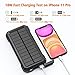 GOODaaa Power Bank Wireless Charger 36000mAh Built in 4 Cables Six Outputs 18W Fast Charging Power Bank for All Mobile Devices Three Inputs Solar Portable Charger with Dual Flashlights, Carabiner