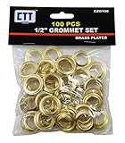 100 pc Brass Grommet 1/2" ID Set