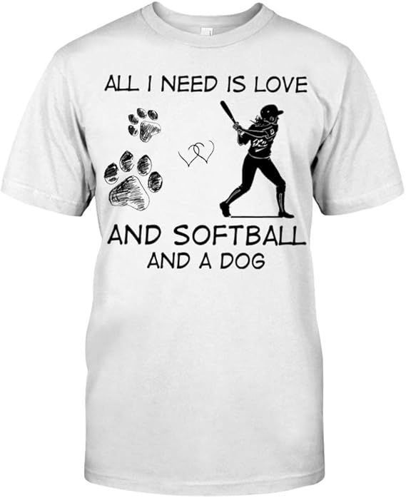 All i Need DogSoftball TShirt Unisex TShirt, Youth Shirts, Hoodie, Long Sleeve