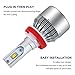 Winllyat LED Automotive Headlight Bulbs with Kits-Philips LED Chip and All-in-One Conversion kit-80W/8,000LM/6,000K -2 Year Warranty(Upgraded Version) (H11(H8,H9))