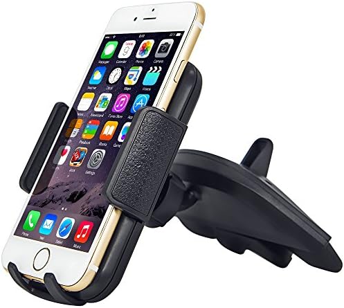 CD Slot Car Phone Mount, One Button Release Cell Phone Holder for iPhone 7, 7 Plus, 6, 6S, 6 Plus, 5S, Samsung Galaxy S8, S8 Plus, S7, S6, Note 7, 6 Edge, Google Pixel, Nexus, etc.