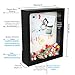 DiamondDec Shadow Box Frame Display Case 8x10 Black with Soft Linen Back, 3-D Wood Deep Large Shadowbox Picture Frame for Wedding Memorabilia, Adventure Tickets, Medals, Travel Keepsake and more
