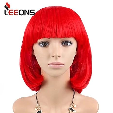 Buy Leeons 12 Short Straight Bob Cut Anime Cosplay Wigs Natural