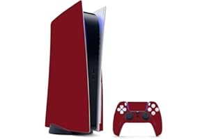 MIGHTY SKINS MightySkins Gaming Skin for PS5 / PlayStation 5 Bundle - Solid Burgundy | Protective Viny wrap | Easy to Apply and Change Style | Made in The USA