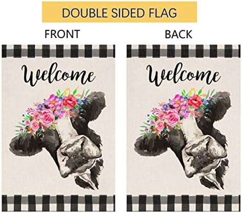 Double-sided backyard flag measuring 12 inches.