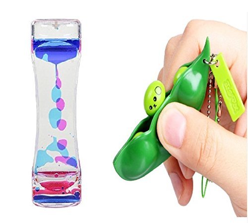 EDsportshouse Fidget Sensory Toy Set,DNA Stress Relief Balls-Rainbow Magic Cube Ball-Liquid Motion Bubbler Timer-Strechy String Fidget Hand Toys For Kids & Adults With ADHD Autism Anxiety - Thumbnail 2