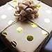 Golden Polka Dot Kraft Wrapping Paper - 40ft Roll