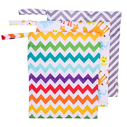 image for UMLIFE Baby Wet and Dry Cloth Diaper Bags Waterproof Nappy Organizer B