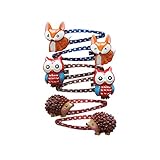 Lovely Animal Hair Clip Mini Cartoon Owl and Fox Hedgehog Hair Clip Set Little Girl Hair Accessory-Style 3 by Youyckid