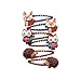 Lovely Animal Hair Clip Mini Cartoon Owl and Fox Hedgehog Hair Clip Set Little Girl Hair Accessory-Style 3
