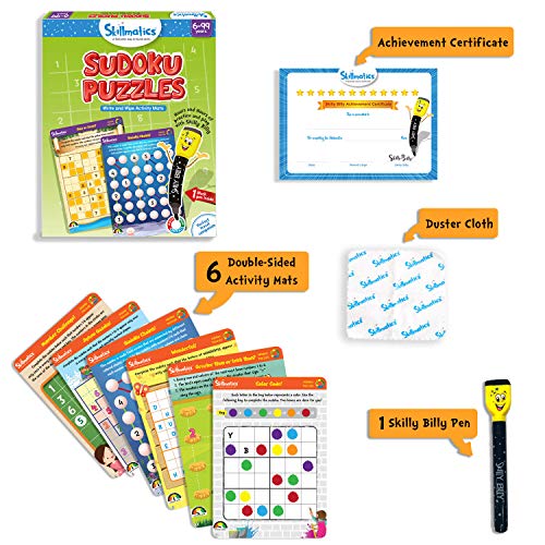 Skillmatics Educational Game Sudoku Puzzles Reusable Activity Mats