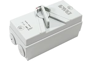 SEEKDESI Enclosed Motor Disconnect Switch, IP66 Waterproof Switche, 63A 3Pole 440V Heavy Duty Disconnect Breaker Box, Fit for Generator Boat and Welding