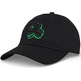 Shamrock 3D Embroidered Cotton Baseball Cap for St Patricks Day – Classic Dad Hat Adjustable Metal Buckle Unstructured