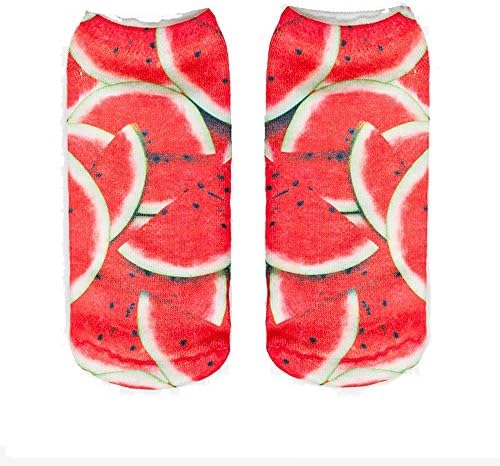 Lilac Beauty 3D Cotton Socks Short Socks watermelon Crew Socks for Women Men Kids Boys Girls 28398