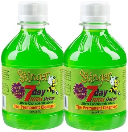 2 Stinger 7 Day Permanent Detox 2-1 Week bottles 8oz each w/ 2 Free 6 Panel Drug Tests(mAMP/THC/OXY/COC/OPI/BZO)